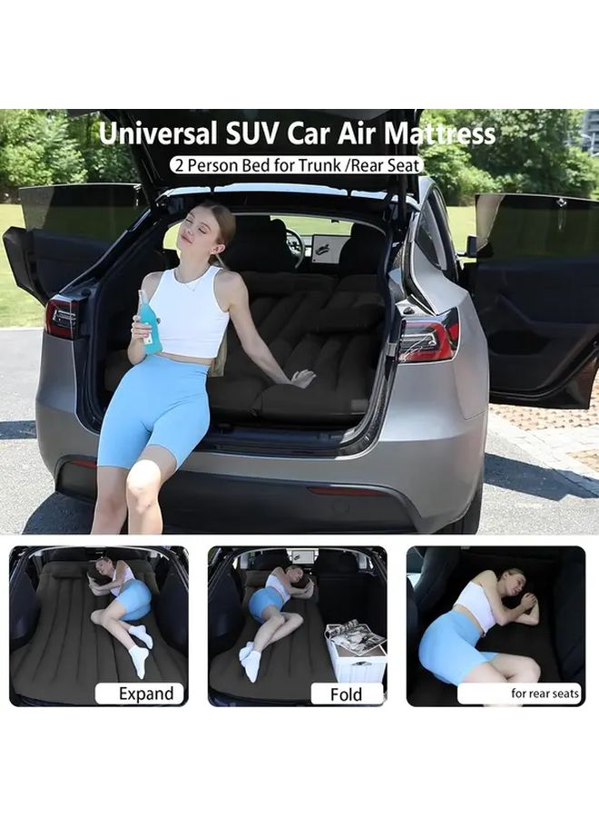 Beige SUV Car Inflatable Mattress Bed with 2 Pillows Quick Inflation Portable Leakproof - Image 4